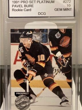 1991 Pavel Bure Rookie Card - Black & Orange